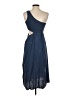 Unbranded Solid Blue Casual Dress Size S - photo 2