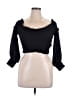 Ali & Jay 100% Polyester Black 3/4 Sleeve Top Size L - photo 1