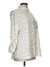 Skies Are Blue 100% Polyester Stars Ivory Long Sleeve Blouse Size L - photo 4