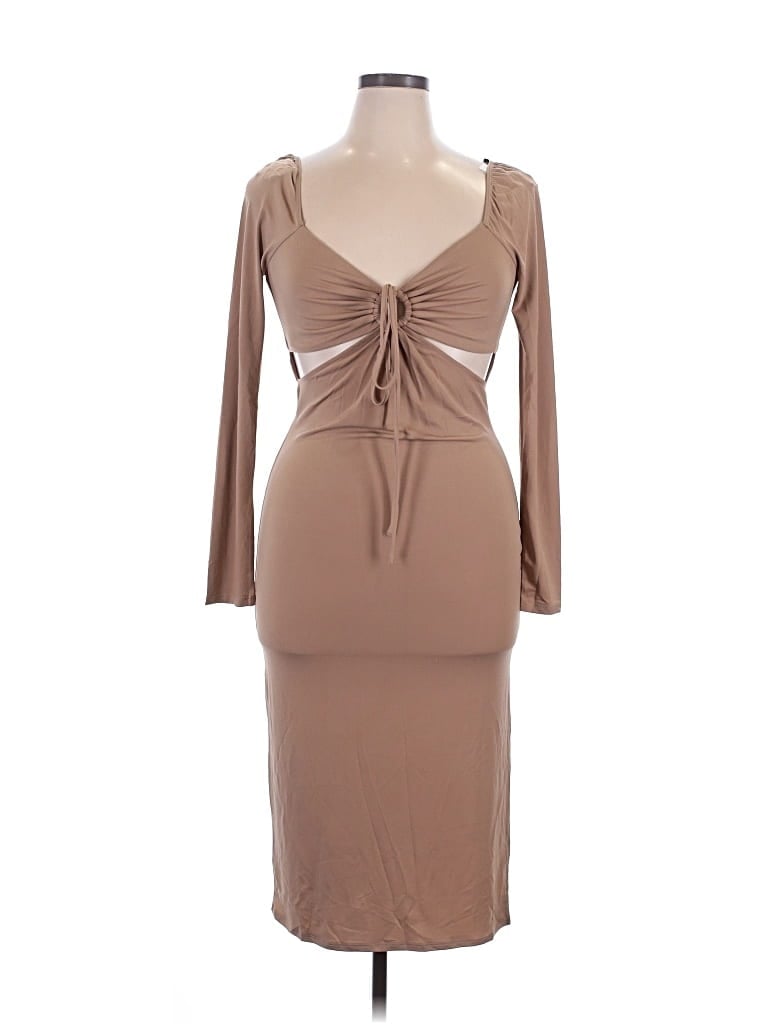 Pre-owned Forever 21 Cocktail Dress In Tan