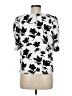 MELLODAY Silver Short Sleeve Blouse Size M - photo 2