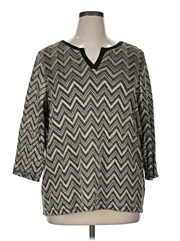 Easywear by Chico's 3/4 Sleeve Blouse (view 1)