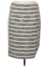 Ann Taylor Stripes Gray Casual Skirt Size 8 - photo 1