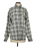 Adika 100% Cotton Checkered-gingham Gray Long Sleeve Blouse Size S - photo 1