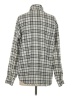 Adika 100% Cotton Checkered-gingham Gray Long Sleeve Blouse Size S - photo 2