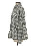 Adika 100% Cotton Checkered-gingham Gray Long Sleeve Blouse Size S - photo 5