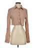 Missguided Tan Long Sleeve Blouse Size 4 - photo 1