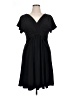 Rena Rowan Solid Black Casual Dress Size 16 - photo 1