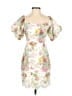 Fore 100% Polyester Floral Ivory Cocktail Dress Size S - photo 1