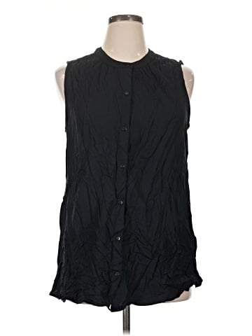 Great Northwest Indigo Sleeveless Button-Down Shirt (view 1)