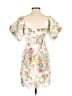 Fore 100% Polyester Floral Ivory Cocktail Dress Size S - photo 2