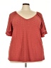 Misia Red Short Sleeve Top Size 3X - photo 1