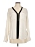Express 100% Polyester Ivory Long Sleeve Blouse Size M - photo 1