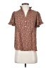 Max Studio 100% Polyester Brown Short Sleeve Blouse Size XS - photo 1