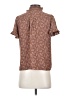 Max Studio 100% Polyester Brown Short Sleeve Blouse Size XS - photo 2