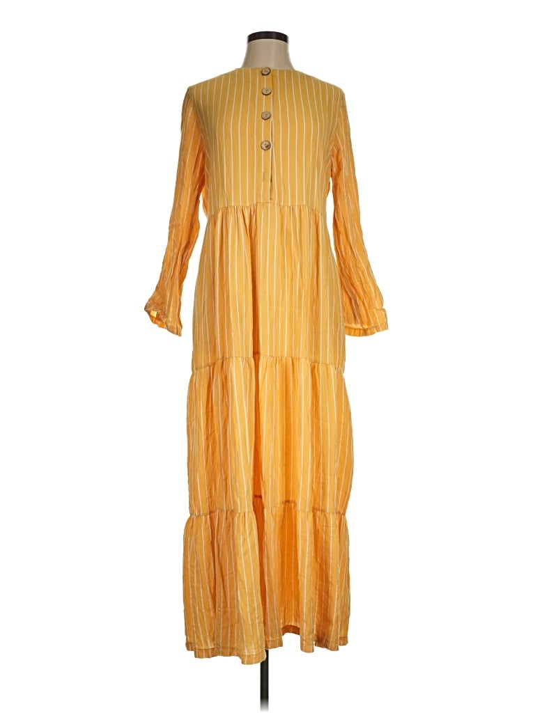 Pre-owned Assorted Brands Casual Dress In Yellow