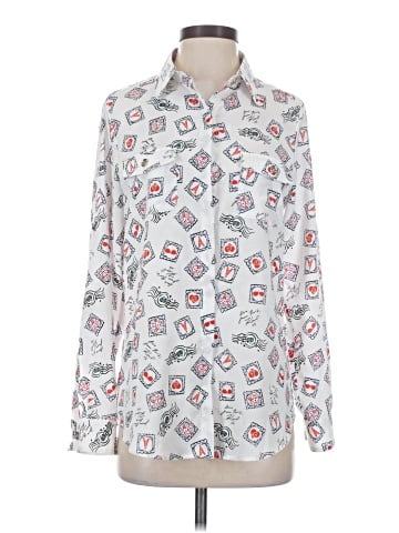 Karl Lagerfeld Paris Long Sleeve Blouse (view 1)