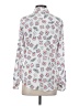 Karl Lagerfeld Paris 100% Polyester Print Silver Long Sleeve Blouse Size XS - photo 2