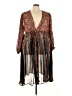 Torrid Floral Black Brown Kimono Size 3X (estimated) - photo 1