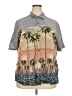 Assorted Brands 100% Rayon Tropical Gray Short Sleeve Blouse Size XXL - photo 1