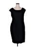 Connected Apparel Solid Black Cocktail Dress Size 20 - photo 1
