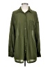 Shein Houndstooth Green Long Sleeve Blouse Size 4 - photo 1