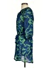 Aqua 100% Polyester Paisley Blue Casual Dress Size XS - photo 5