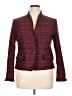 Ann Taylor Tweed Burgundy Blazer Size 14 - photo 1