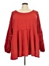 Torrid Red 3/4 Sleeve Blouse Size 5X Plus (6) - photo 1
