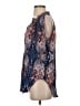 Olivaceous 100% Polyester Paisley Blue 3/4 Sleeve Blouse Size S - photo 5