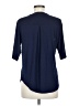 Dee Elly Blue Short Sleeve Blouse Size M - photo 2