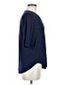 Dee Elly Blue Short Sleeve Blouse Size M - photo 4