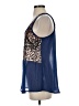 Audrey Ann 100% Polyester Blue Sleeveless Top Size S - photo 5