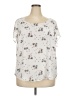 Torrid 100% Polyester White Short Sleeve Blouse Size 2X Plus (2) - photo 1