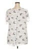 Torrid 100% Polyester White Short Sleeve Blouse Size 2X Plus (2) - photo 2