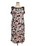 Perceptions Graphic Black Casual Dress Size 2X - photo 1