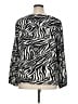 Ruby Rd. 100% Polyester Animal Print Black Silver Long Sleeve Blouse Size 1X - photo 2