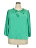 Gibson Latimer 100% Polyester Green 3/4 Sleeve Blouse Size XXL - photo 1