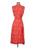 Harold's 100% Polyester Floral Orange Casual Dress Size 2 - photo 2