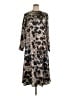 Assorted Brands 100% Polyester Animal Print Gray Casual Dress Size 16 - photo 1