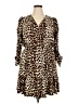 Scoop 100% Polyester Animal Print Brown Casual Dress Size 20 - photo 1