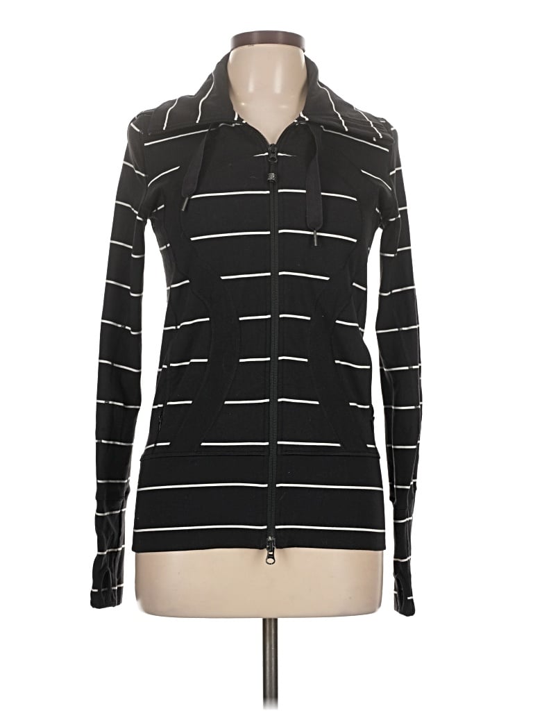Pre-owned Lululemon Athletica Cardigan Sweater In Black