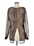 Millau 100% Polyester Animal Print Brown Long Sleeve Blouse Size M - photo 2