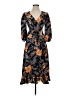 Blue Rain 100% Polyester Floral Orange Casual Dress Size S - photo 1