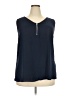 Papermoon 100% Polyester Blue Sleeveless Blouse Size 2X - photo 1