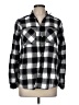 Express Plaid Black Long Sleeve Button-Down Shirt Size M - photo 1