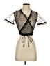 Callipygian Black Short Sleeve Blouse Size 0 - photo 1