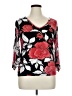 BILA 100% Cotton Black 3/4 Sleeve Blouse Size XL - photo 1