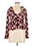 SELF E 100% Rayon Burgundy Long Sleeve Blouse Size M - photo 1