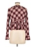 SELF E 100% Rayon Burgundy Long Sleeve Blouse Size M - photo 2